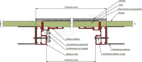Люк под плитку АлюКлик-М 600*400 Люк под плитку АлюКлик-М 600*400