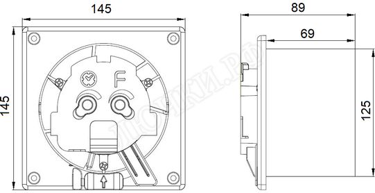 Вытяжной вентилятор airRoxy PS, белый матовый, 01-161 Вытяжной вентилятор airRoxy PS, белый матовый, 01-161